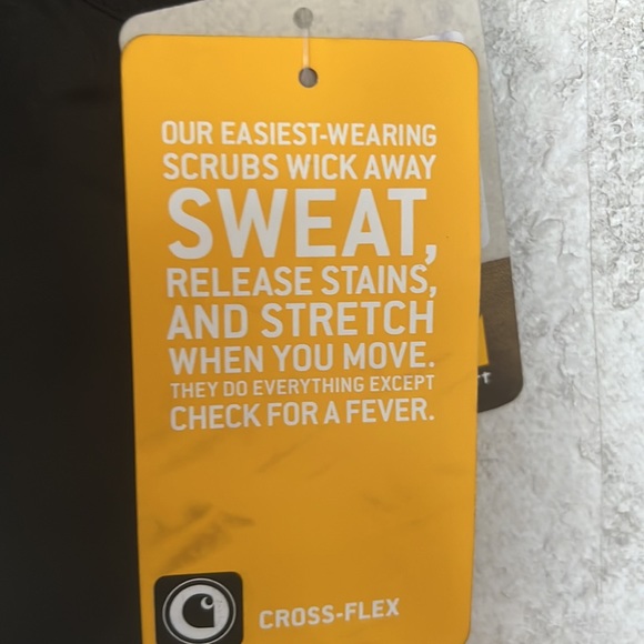 Carhartt Cross Flex Force Scrub Top Black - Picture 3 of 9